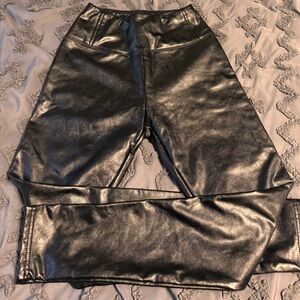 bp Black Faux Leather Leggings
